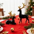 thumbnail image 1 of Clearance! 2PCS Reindeer Christmas Decor, Standing & Sitting Deer Figurines, Christmas Tabletop Decorations for Home, Mantel, Shelf, Office & Holiday Display, 1 of 5