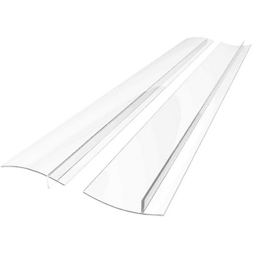 Clearance! 2Pc Transparent 21 Inch Silicone Gap Strip