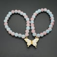 thumbnail image 1 of Clearance!2Pcs Love Heart Couple Matching Bracelet Set Adjustable Braide Rope Colorful Butterfly Bracelet for Women Men Lover Friend Friendship Jewelry, 1 of 9