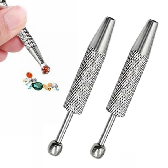 2Pcs Small Jewelry Grabbing Tool Aluminum Alloy Handle-Short Version-Extractor