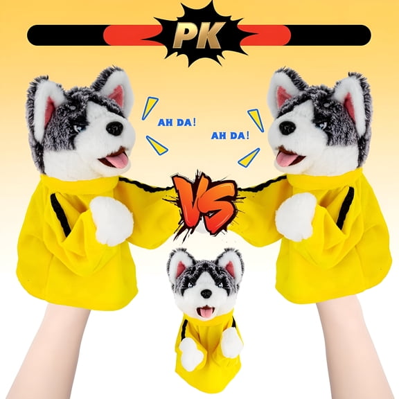 Clearance 2pcs Kung Fu Husky Punching Puppet Interactive Boxing Toys with Sound Effects,Cute Cartoon Design,Promotes Hand-Eye Coordination and Parent-Child Bonding,Perfect Gift for Kids