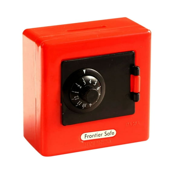 Clearance Under $3.04! 1PC Plastic Password Savings Bank, 2-Digit Code Lock Coin Box, Money Safe for Coins & Bills, Durable Drop-Resistant, for Home & Office, Red, 8.8x8.8x4.3cm