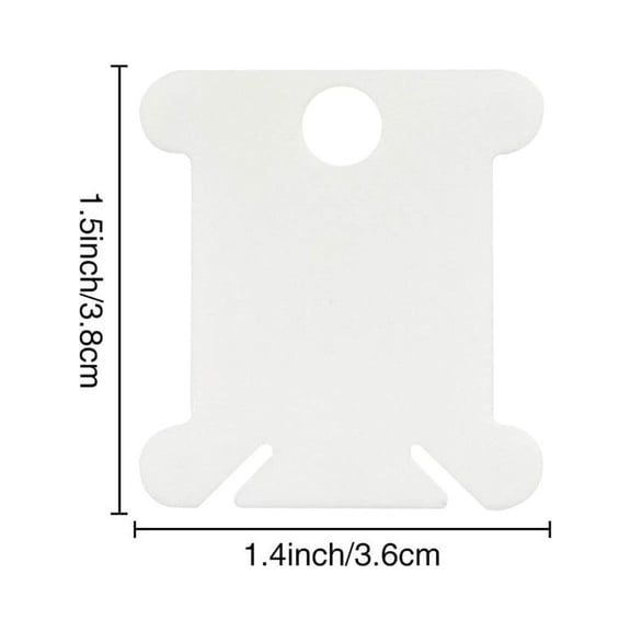 Clearance Under $3.09! 120PCS Plastic Floss Bobbins, Embroidery Thread Organizers for Cross-Stitch & Sewing, Plastic, for Craft Organization, (One Size, White)