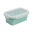 thumbnail image 1 of Clearance Under $3, 1 Pack Collapsible Silicone Food Storage Container, 350ml Reusable Lunch Box with Lid, Microwave and Freezer Safe Bowl for Meal Prep and Travel(Mint Green), 1 of 6