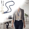 thumbnail image 1 of Clearance Under $3, 1 Pack Scrunchie Lanyard, Stretchy Fabric Neck Strap, ID Badge Holder with Metal Clip for Keys & Phone, for Office & Nurses, 90x2.5cm(F), 1 of 9