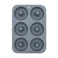 thumbnail image 1 of Clearance Under $3, 1 Pack Silicone Donut Pan, 6-Cavity Non-Stick Baking Mold, Food-Grade Silicone Donut Maker for Cakes and Bagels, Dishwasher Safe, One Size(Grey), 1 of 8