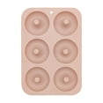 thumbnail image 1 of Clearance Under $3, 1 Pack Silicone Donut Pan, 6-Cavity Non-Stick Baking Mold, Food-Grade Silicone Donut Maker for Cakes and Bagels, Dishwasher Safe, One Size(Pink), 1 of 8