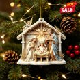 thumbnail image 1 of Clearance!3.15in Nativity Scene Christmas Ornament, Acrylic Hanging Ornament, Holy Family Birth of Christ Mary Jesus Decor, Indoor Outdoor Christmas Tree Decoration Religious Xmas Gift, 1 of 7