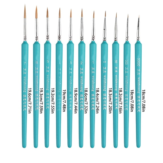 Clearance Under $3.39! 11PCS Miniature Detail Paint Brush Set, Fine Point Brushes for Acrylic & Watercolor, Wood/Nylon, for Art & Crafting, (One Size, Pink)