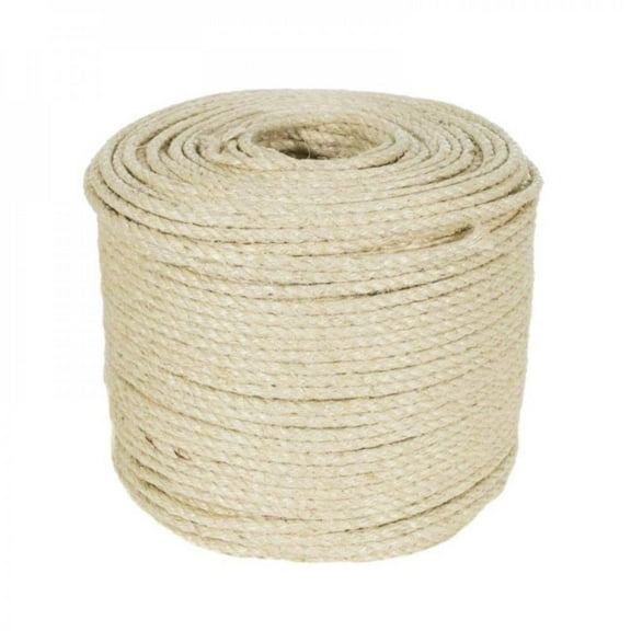 Clearance 3/5M Cat Natural Sisal Rope for Scratching Post Tree Replacement, Hemp Rope for Repairing,Recovering or DIY Scratcher,Cat to Exercise Claw,6mm Diameter