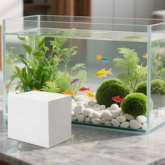 Clearance Under $3.69! 100PCS Aquarium Water Clarifying Sheets, Honeycomb Filter Media for Crystal Clear Water, Paper, for Fish Tanks, (One Size, White)
