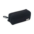 thumbnail image 1 of Clearance Under $3.84! 1PC Large Capacity Pencil Case, Expandable Canvas Bag with Zippered Pockets & Letter Design, Cloth, for Supplies & Travel, (21x11x6cm, BK2), 1 of 5