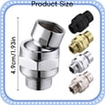 thumbnail image 1 of Clearance Under $3.89! 1PC Shower Head Swivel Ball Adapter, Adjustable Brass Connector for Rain Shower Heads, Stainless Steel, for Bathroom & Shower, (G1/2, Gold), 1 of 5