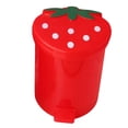 thumbnail image 1 of Clearance Under 3$, Kaireo Red Strawberry Trash Can, Large Capacity Good Weight Capacity Exquisite Shape Convenient High Durability Decorative Plastic Strawberry Style Waste Basket Garbage Container, 1 of 7