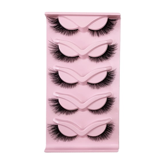 Clearance 3 Pack Fox Eye Cat Eye Winged False Lashes, Wispy Extended Outer Corner Faux Mink Strip Eyelashes