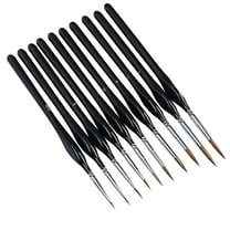 Clearance Under $3 Pedty 10X Brush,10Pcs Small Tip Paintbrushes Detail Paint Brush Set Triangular Grip Handles Art Brushes Perfect For Acrylic Watercolor Oil Craft Models,Pencil Curler