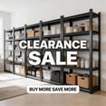 thumbnail image 1 of Clearance! 3 Tier 32"H 28"W 14"D Heavy Duty Garage Shelving, Dual Columns Adjustable Thickened Waterproof for Under Counter Desk Closet Garage, 1 of 8