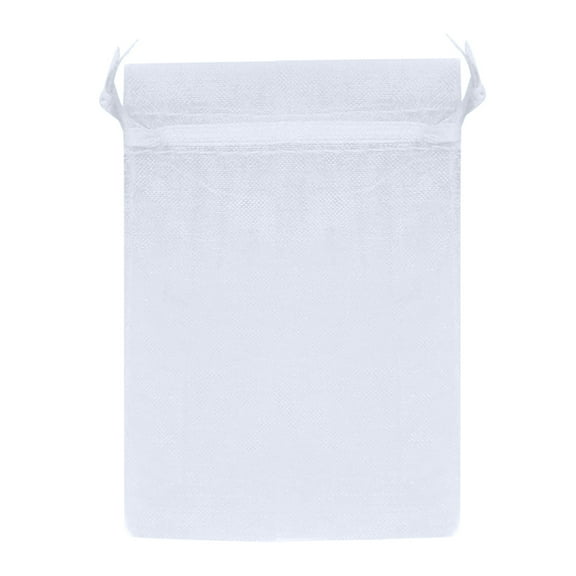 Clearance 30 Pieces Drawstring Organza Jewelry Candy Bags Party Wedding Gift Bags Christmas Day Decoration Mesh Bags for Home & Kitchen White