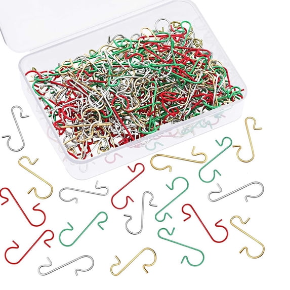 Clearance! 30Pcs Christmas Ornament Hooks Metal Wire Hooks S-Shaped Hangers with Storage Box for Ornament Hooks Christmas Tree