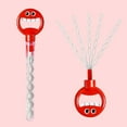thumbnail image 1 of Clearance 32-Hole Five-Claw Bubble Wand, 5 Claw Smiley Face Bubble Stick, Smiley Face Bubble Claw Wand, Open A Large Number of Multiple Times to Produce Bubbles(Red), 1 of 5