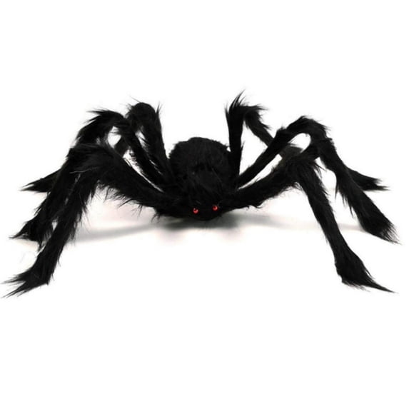 Clearance!35.4in Halloween Outdoor Hairy Spider Decorations,Scary Giant Spider Fake Small,Midum,Large Spider Hairy Spider Props For Halloween Party Yard Decor