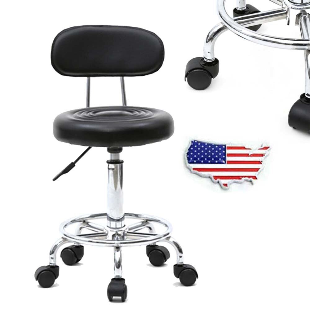 Clearance! 35 inch Swivel Salon Stool Chair With Back Support