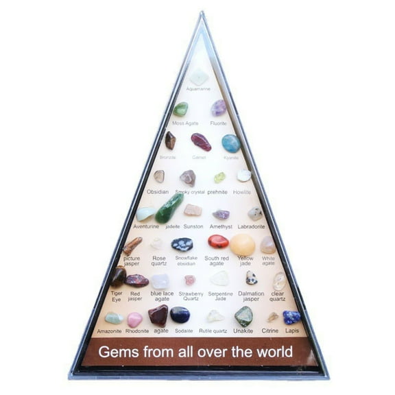 Clearance!36 PCS Different Crystals and Healing Stones Set,Real Natural Gemstone,Chakra Healing Crystals for Witchcraft, Wicca,Gift, Collection, Crystal Decor