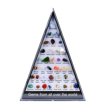 Clearance!36 PCS Different Crystals and Healing Stones Set,Real Natural Gemstone,Chakra Healing Crystals for Witchcraft, Wicca,Gift, Collection, Crystal Decor