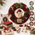 thumbnail image 1 of Clearance!! 3D Fabric Poke Wreath DIY Kit, Christmas No‑Sew Wreath Craft Kit for Adults Beginners, Holiday Fabric Art Wreath Making Set for Door, Entryway, Wall & Home Decor, 1 of 7