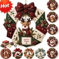 thumbnail image 1 of Clearance 3D Fabric Poke Wreath DIY Kit Christmas for Front Door, Easy Assemble, Beginner Friendly, 1 of 6