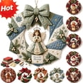thumbnail image 1 of Clearance 3D Fabric Poke Wreath DIY Kit Christmas for Front Door, Easy Assemble, Beginner Friendly, 1 of 8