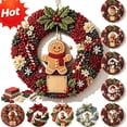 thumbnail image 1 of Clearance 3D Fabric Poke Wreath DIY Kit Christmas for Front Door, Easy Assemble, Beginner Friendly, 1 of 7