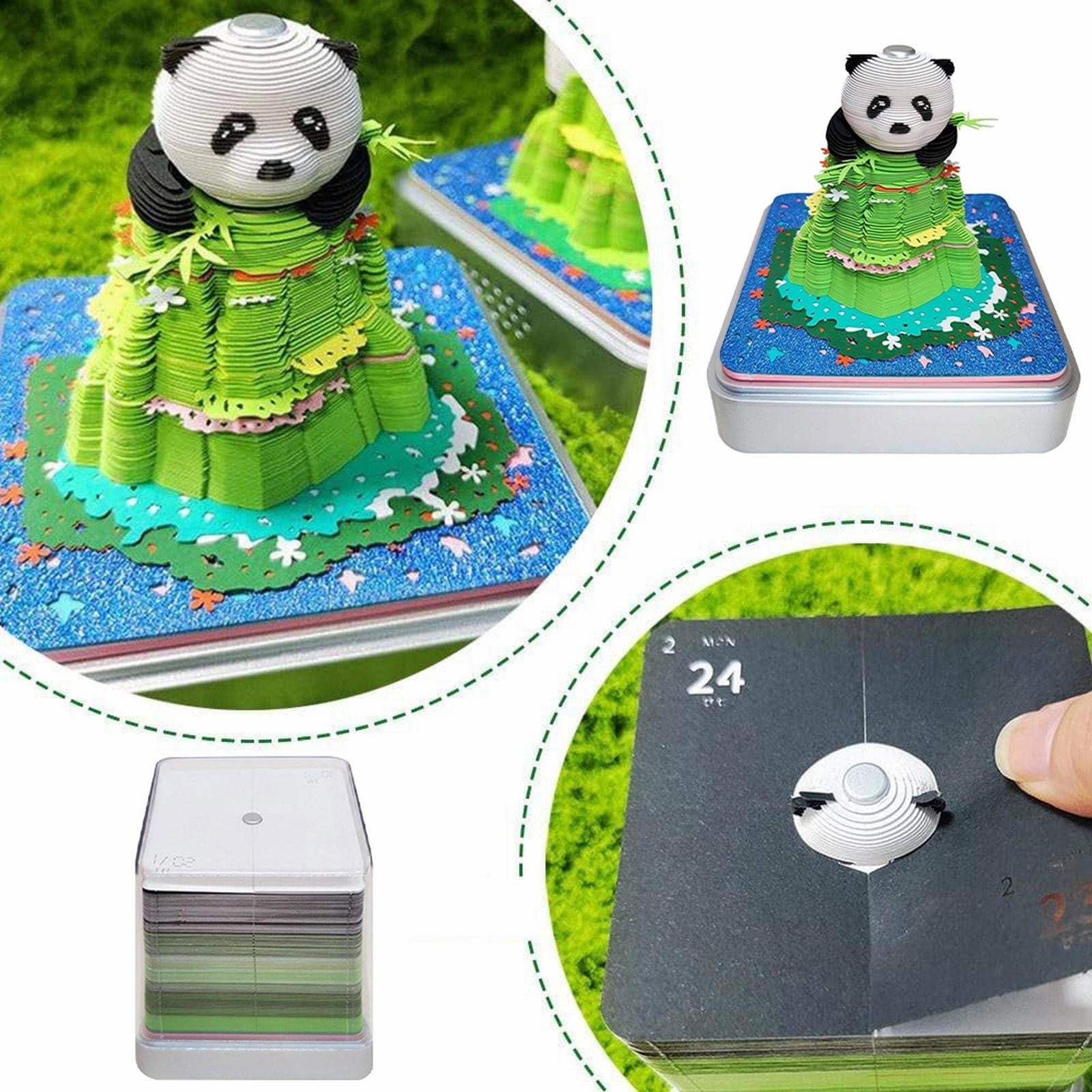 Clearance! 3D Panda Calendar 2025 3D Notebook Calendar 2025 Time Slice 3d Art Calendar 2025