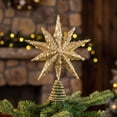 thumbnail image 1 of Clearance!! 3D Star Christmas Tree Topper Mirror Finish Holiday Decoration for Festive Cheer, 1 of 6