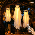 thumbnail image 1 of Clearance! 3FT Halloween Swinging Ghost Outdoor Decor, 3 Pack Lighted Dog Hanging Ghost Decor | Floating Swinging Display Warm LED Glow Tree Porch Yard Patio Indoor Outdoor Halloween Party Decor, 1 of 7