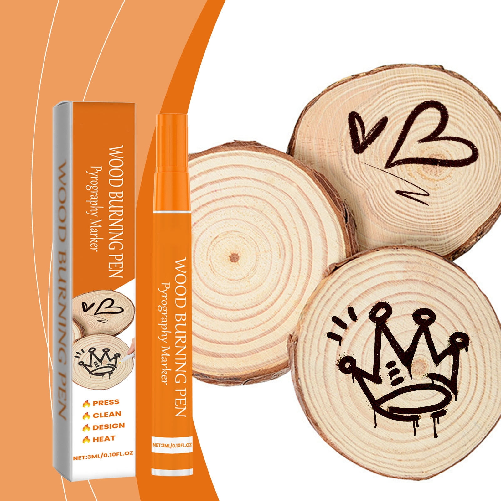 Clearance 3ml Charcoal Note Pen Wood Burning Pen Charcoal Note Pen Used