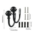 thumbnail image 1 of Clearance Under $4.09! 1PAIR Retro Metal Curtain Holdbacks, Vintage Wall Tie Back Hooks for Drapes & Curtains, Metal, for Home Decor, (One Size, Silver), 1 of 3