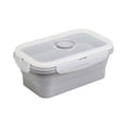 thumbnail image 1 of Clearance Under $4, 1 Pack Collapsible Silicone Food Storage Container, 550ml Reusable Lunch Box with Lid, Microwave and Freezer Safe Bowl for Meal Prep and Travel(Grey), 1 of 6