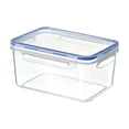 thumbnail image 1 of Clearance Under $4, 1 Pack Rectangular Food Storage Container with Lid, 2500ml Microwaveable Lunch Box, Leakproof Reusable Meal Prep Container for On-the-Go Meals, XL 24.5x16x9cm (Transparent), 1 of 6