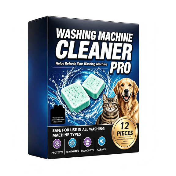 Clearance Under $4.84! 12PCS Washing Machine Drum Cleaner, Deep Cleaning Tablets for Scale & Odor Removal, for Front/Top Load Washers, Laundry Maintenance, Dark Blue