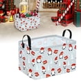 thumbnail image 1 of Clearance Under $4 Christmas Gnome Print Foldable Storage Basket – Rectangular Holiday Organizer with Handle for Toys, Snacks, Clutter & Seasonal Decor, Set of 3, 1 of 5