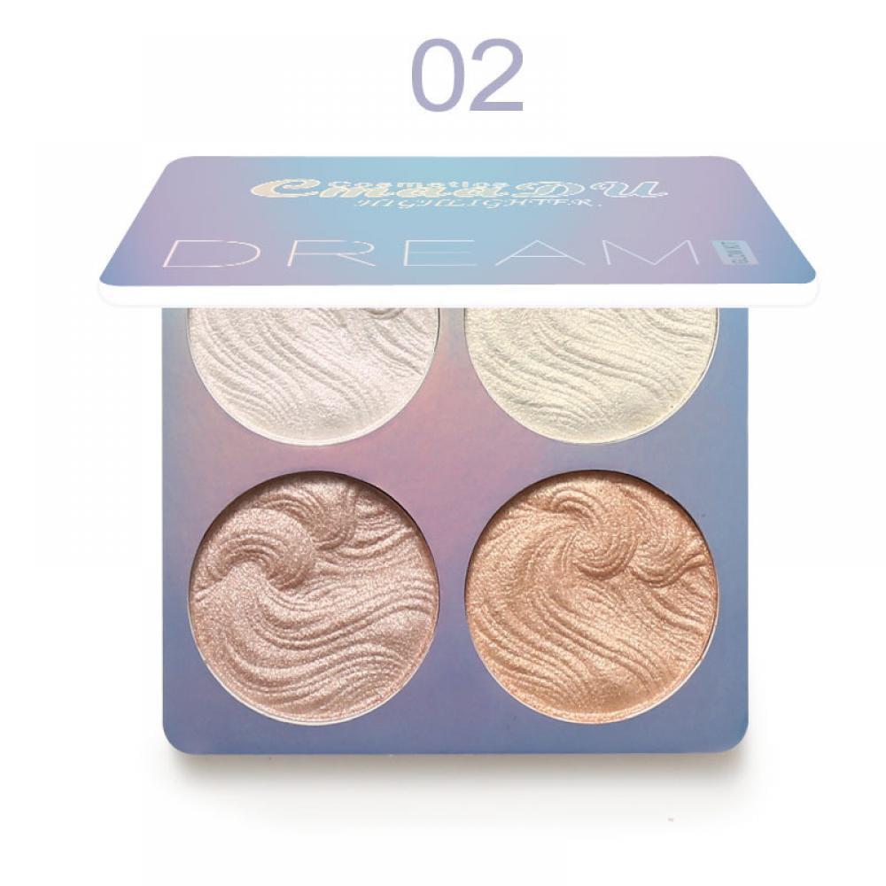 Clearance! 4 Colors Highlighter Palette Face Makeup Contour Powder
