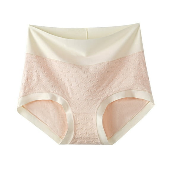 Joau Women's High Waisted Cotton Underwear Full Coverage No Show Briefs Soft Strech Ladies Breathable Panties, Tag Free, Available in Plus Size