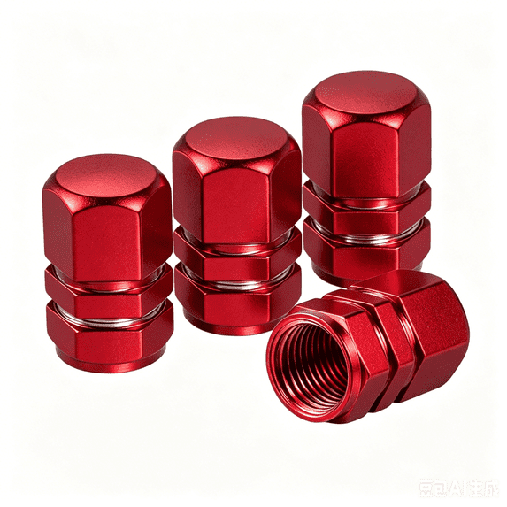 Clearance!!! 4-Pack Aluminum Tire Valve Stem Caps,Rust-Free Metal Screw-On Hexagon Design Caps, Universal for Cars/Trucks/Bikes/Motorcycles