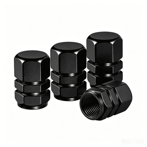Clearance!!! 4-Pack Aluminum Tire Valve Stem Caps,Rust-Free Metal Screw-On Hexagon Design Caps, Universal for Cars/Trucks/Bikes/Motorcycles