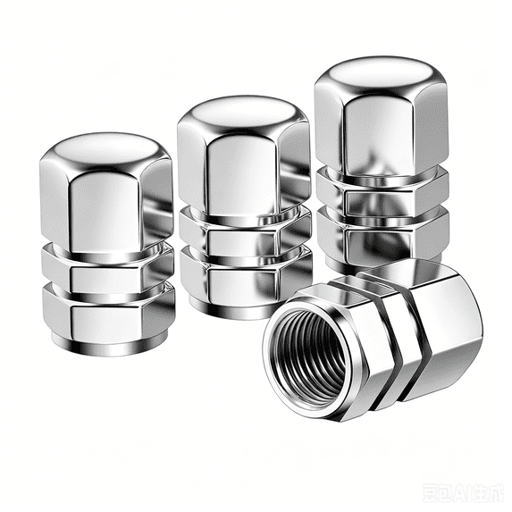 Clearance!!! 4-Pack Aluminum Tire Valve Stem Caps,Rust-Free Metal Screw-On Hexagon Design Caps, Universal for Cars/Trucks/Bikes/Motorcycles