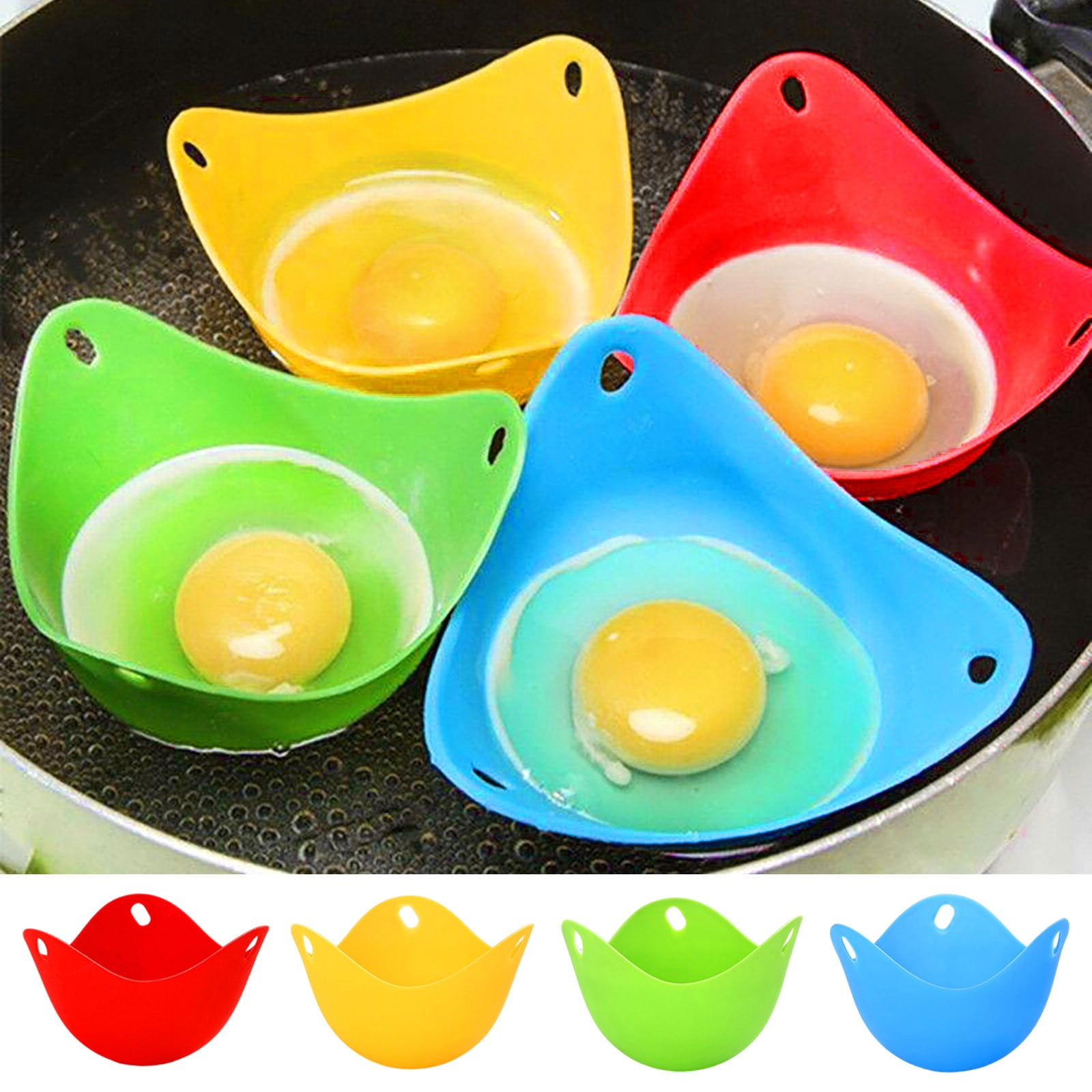 Clearance 4 Piece Glue Egg Poacher Cup for Non Stick Poached Eggs on