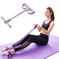 Clearance！4-Tube Pedal Puller Resistance Rope - Foot Pedal Resistance Band,Yoga Elastic Exercise Bands, for Women Jump Fitness, Abdomen/Arm Weight/Waist/Leg Stretching Slimming Training