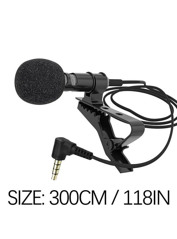 Clearance 40% Gnobogi Microphone Clip-on Lapel Lavalier Mic Wired For Phone Laptop Highly Sensitive Microphone
