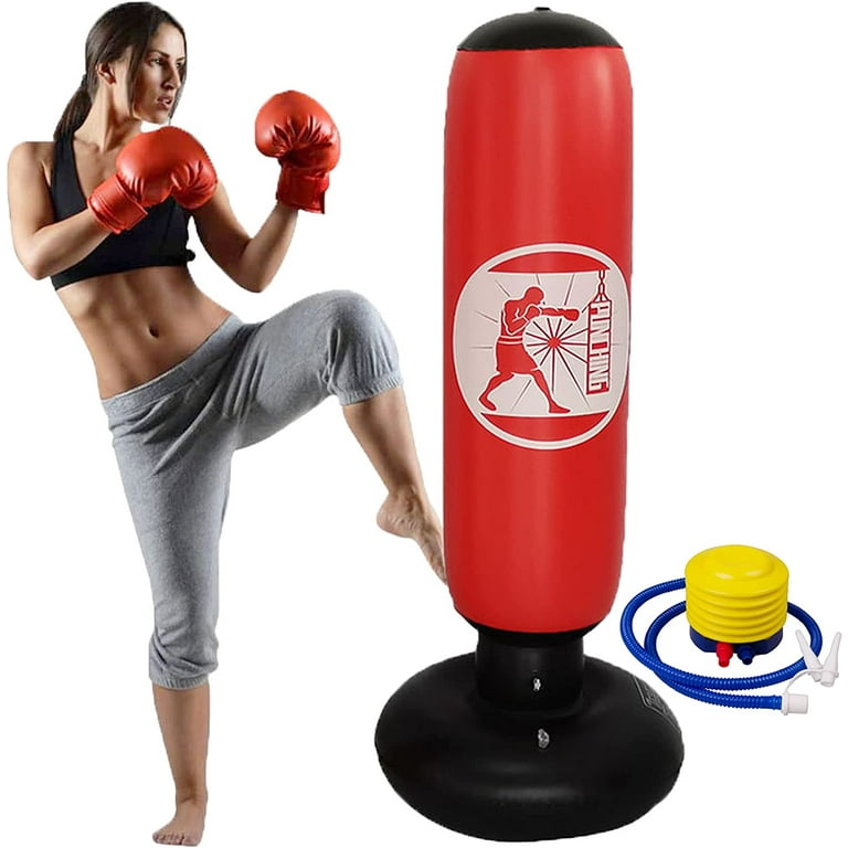 Kvittra Heavy Punching Bag for Adults Youths Kids - Indoor/Garden Boxing  Bag Unfilled Boxing Bag with Chain, Ceiling Hook for MMA, Kickboxing, Muay
